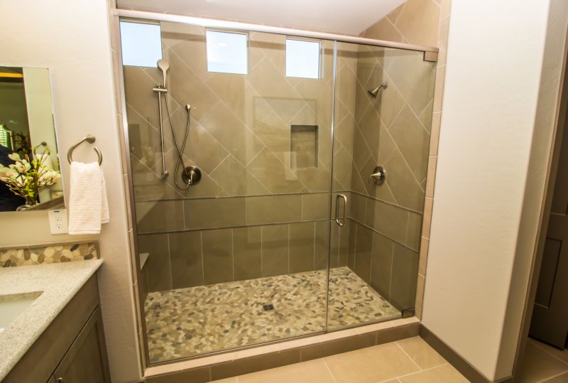 Open Shower with Rain Shower Head